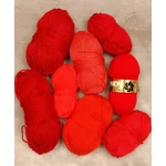 Piros színvilágú akril fonal (500gr)