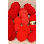 Piros színvilágú akril fonal (500gr)