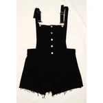 Fekete kantáros farmershort (M)