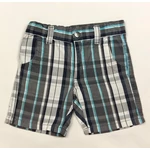 Szürke-kék kockás short (110)