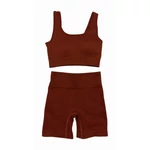Barna alakformáló sporttop és short (S)