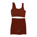 Barna alakformáló sporttop és short (S)