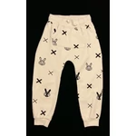 Mintás bézs szabadidő nadrág (116)