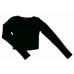 Fekete bordás felső (XS)