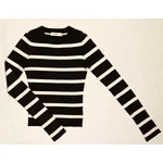 Barna-fehér csíkos felső (XS)