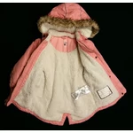 Rózsaszín bundás télikabát (104)