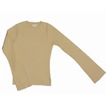 Bézs bordás pulcsi (M)