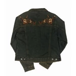 Fekete himzett farmerkabát (152)