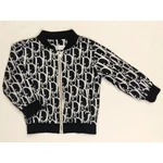 Fekete-fehér mintás átmeneti kabát (110)