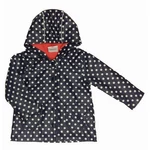 Sötétkék pöttyös átmeneti kabát (80)