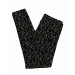 Fekete virágos elasztikus nadrág (40)