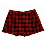 Piros-fekete kockás short (L)