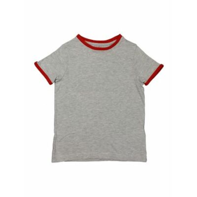 Szürke piros szegélyes póló (104)