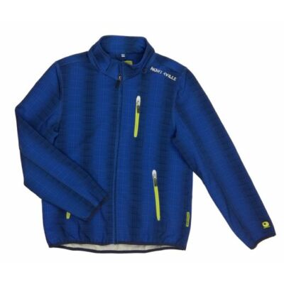 Kék kockás softshell kabát (164)