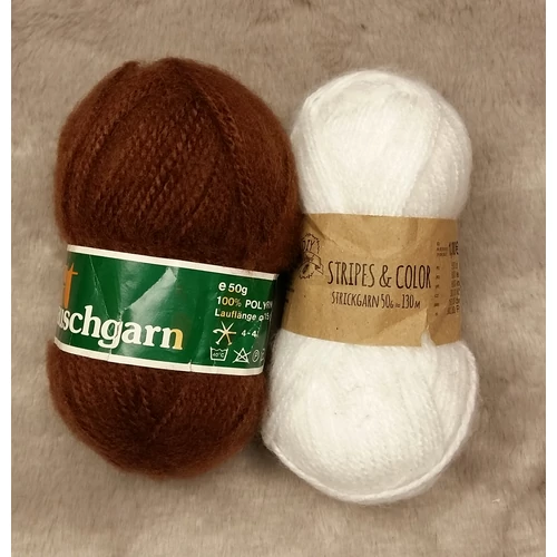 Krém-barna akril fonal (100gr)