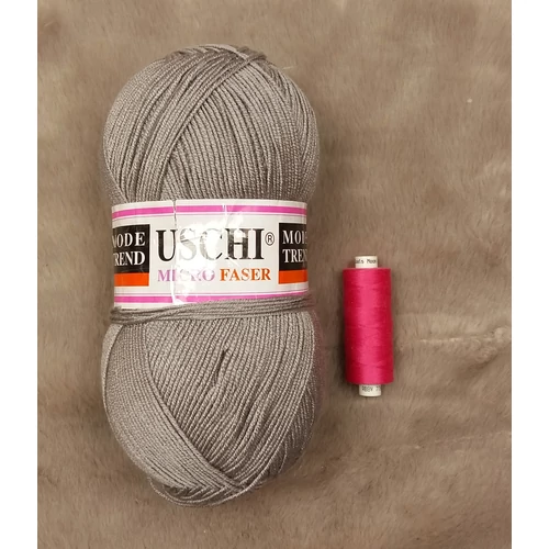 Szürke Uschi microfaser fonal (150gr)