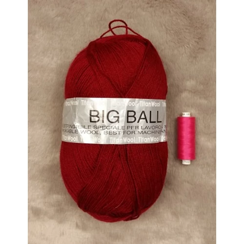 Big Ball bordó gyapjú-alpaka-akril fonal (230gr)