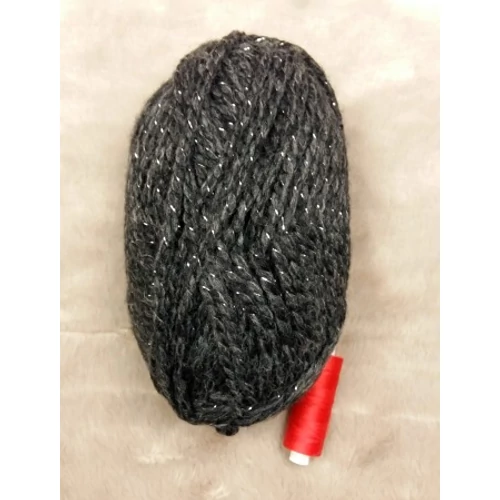 Szürke ezüst szálas fonal (140gr)