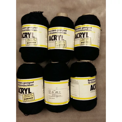 Fekete akril fonal (600gr)