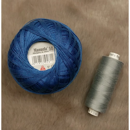 Manuela kék horgoló fonal (50gr)