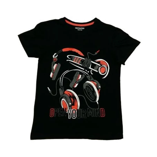 Fekete fejhallgatós póló (152)