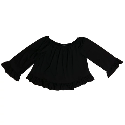Fekete fodros top (40)