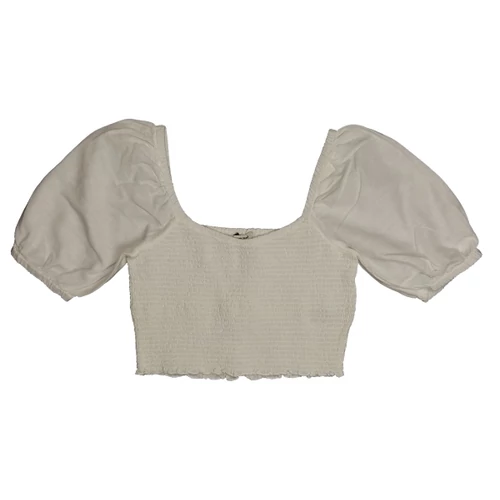 Fehér lenes top (S)