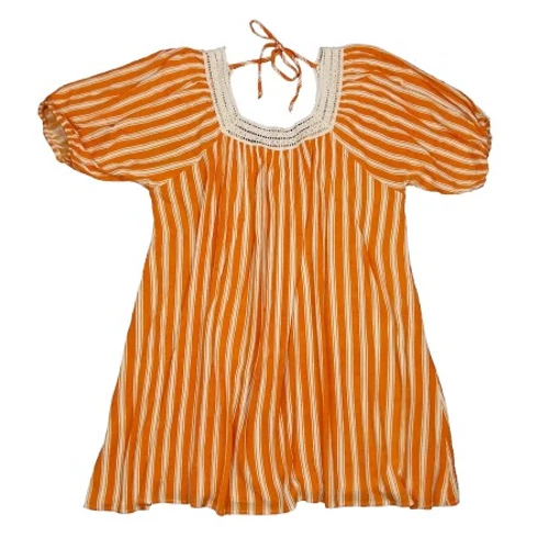 Narancs -fehér csíkos ruha (2XL)