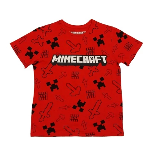 Piros Minecraft póló (134)