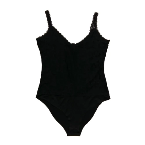 Fekete csipkés bodytop (S)