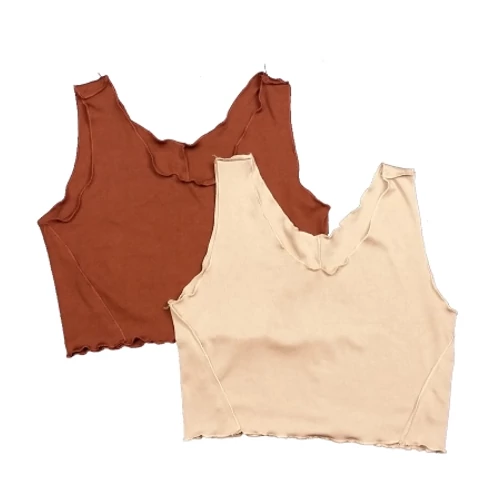 Barna-drapp top szett (L)