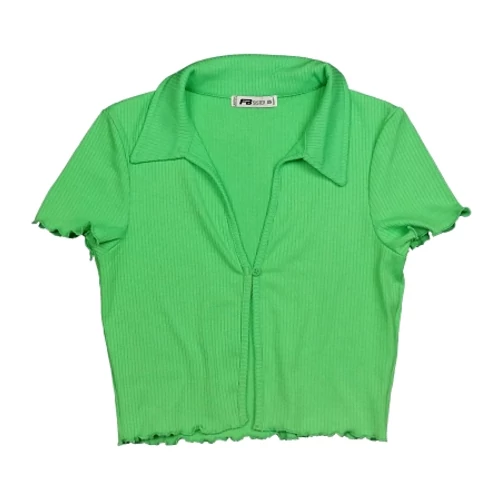 Zöld galléros top (XS)