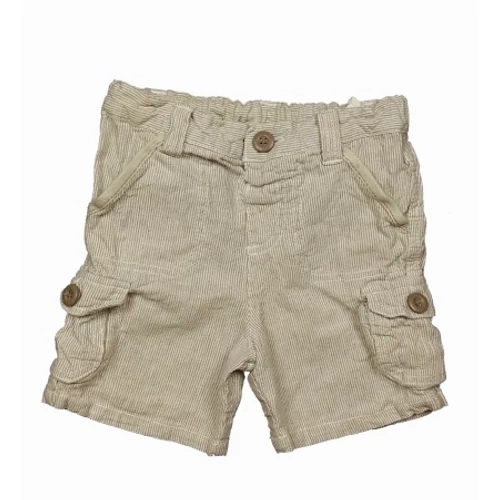 Bézs csíkos lenes short (92)