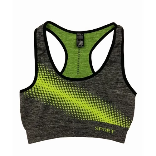 Szürke-zöld sporttop (L)