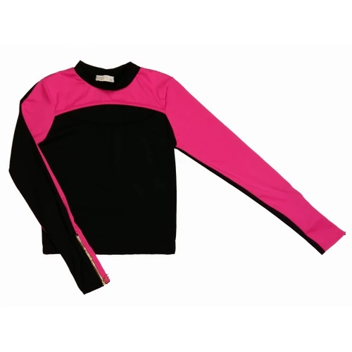 Pink fekete sportpóló (M)