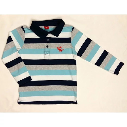 Kék csíkos galléros póló (122)