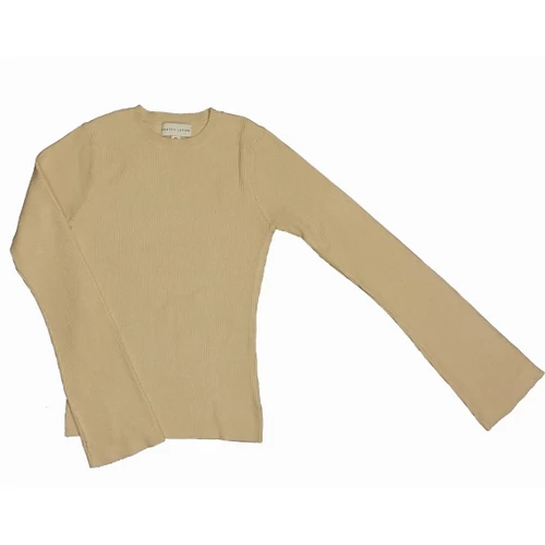 Bézs bordás pulcsi (M)