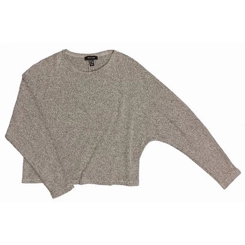 Szürke-fehér buklés pulcsi (M)