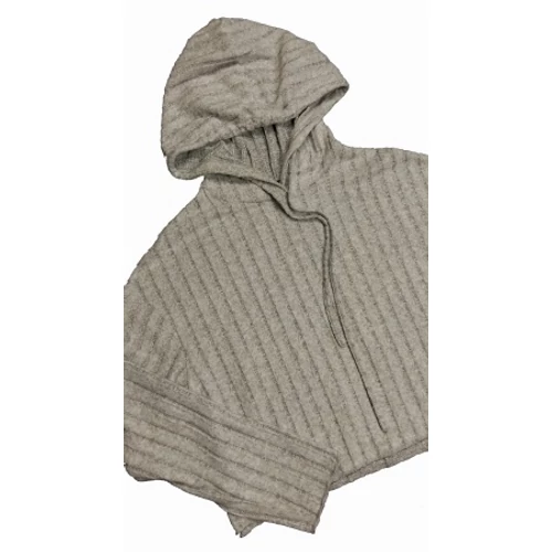 Szürke bordás pulcsi (S)