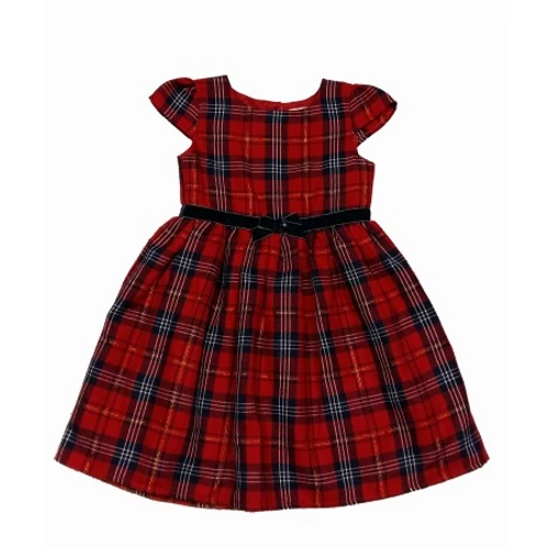 Piros kockás ruha (98)