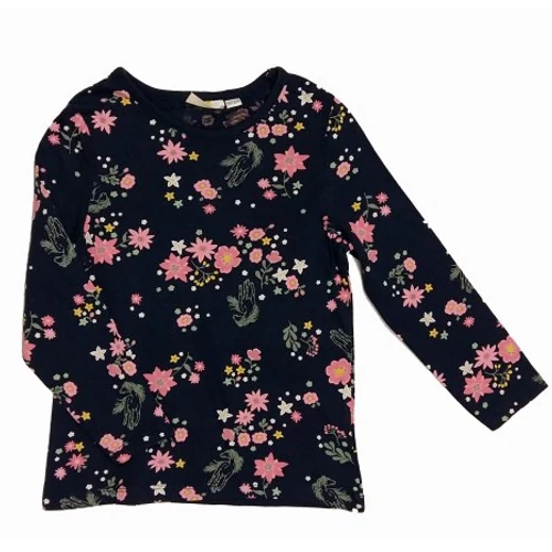 Sötétkék virágos póló (104)