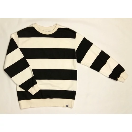 Szürke-fehér csíkos pulcsi (140)