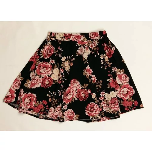 Rózsás fekete szoknya (140)