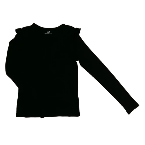 Fekete fodros póló (140)