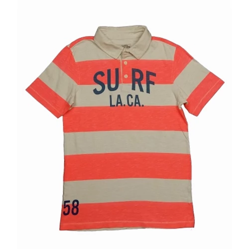 Neon csíkos galléros póló (164)