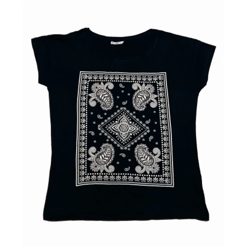 Sötétkék fehér mintás póló (XL)