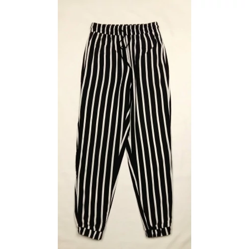 Fekete-fehér csíkos lenge nadrág (XS)