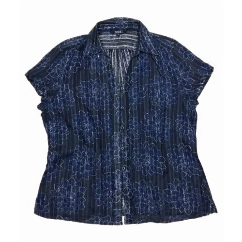 Kék virágos blúz (XL)