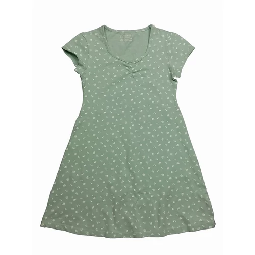 Zöld kisvirágos ruha (146)