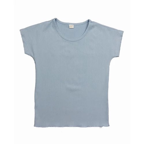 Kék bordás póló (122)